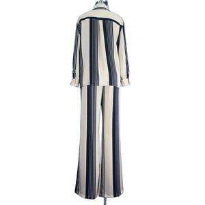 Camisa de traje informal a la moda con estampado de rayas y botones para mujer, ropa de mujer con estampado de cebra - Product Image 2