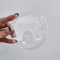 Couvercle à boire directement Littleboom de haute qualité, transparent, 98/90 mm, en PLA/PET, pour gobelets et bols en plastique pour boissons et café