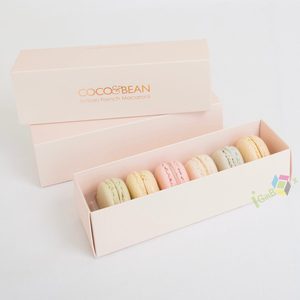 Custom Design Pink Paper Box Macarons Container Sweet Food Macarons Boxes for Packaging