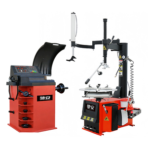 Démonte-pneus et équilibreuse de roues combinées, machine à démonter les pneus, démonte-bordure 980 mm max, capacité 3000 kg, pour jantes 12-24 pouces - Product Image 1