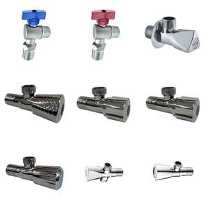 Robinet d'angle en acier inoxydable 304 avec noyau en laiton G1/2, robinet d'angle pour le contrôle de l'eau, salle de bain, cuisine, robinet d'angle en acier et laiton - Product Image 4