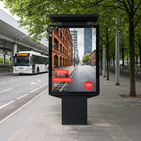 MWE Bus Stop Shelter Display Affiche publicitaire Écran intelligent Signalisation numérique Smart City Système de transport public Kiosque