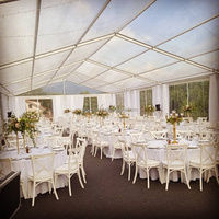 Tente de réception transparente imperméable pour cérémonie de mariage en plein air, auvent coupe-vent, grande tente pour événements, église, fête, pour 500 à 1000 personnes