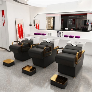 Kisen - Cama de Champú de Estilo Lujoso para Barbería, con Lavabo de Cerámica, Semi-reclinable, para Peluquería y Salón de Belleza - Product Image 6