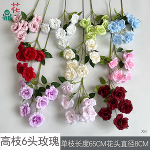 Roses artificielles à tige haute en soie pour décorations de mariage, style romantique et rêveur - Product Image 3
