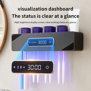 ที่วางแปรงสีฟันติดผนังพร้อมเครื่องจ่ายยาสีฟันอัตโนมัติแบบ UV และที่วางแปรงสีฟัน 3 ช่อง - Product Image 6