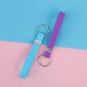 Hot Sale Silicone Wrist Keychain Bracelet with Metal Key Ring, Portable Auto <b>Car</b> Key Holder <b>Lanyard</b> Strap Accessory - Product Image 3