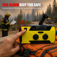 Radio NOAA con Alerta Meteorológica, Manivela Solar, Banco de Energía Recargable de 5000mAh, Linterna LED, Kit de Emergencia Portátil para el Hogar