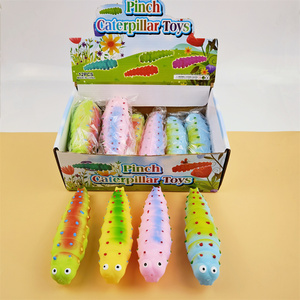 Jouet à presser en forme de chenille multicolore, doux et mignon, rempli de farine, amusant et anti-stress pour enfants et adultes, marque ZIMO - Product Image 5
