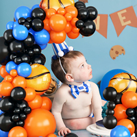 Kit d'arche de ballons de basket-ball de 18 pouces en gros, auto-gonflant, avec ballons en aluminium et en latex de haute qualité