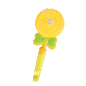 Jouet moulin à vent en plastique en forme de sucette, petits moulins à vent colorés en plastique pour enfants, cadeaux promotionnels avec sifflet - Product Image 6