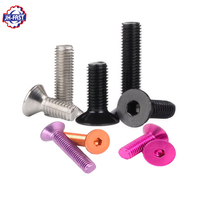 M2 M2.5 M3 M4 M6 M10 Vis Torx à six pans creux en acier inoxydable Noir zingué Grande vis à tête plate Métrique
