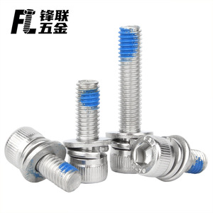 Vis à tête hexagonale en acier inoxydable 304 Fenglian avec rondelle plate à ressort GBT 2673.1-2018 Grade A pour usage en construction - Product Image 2