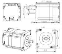 Kit moteur pas à pas Nema 17, 1,8 degré, 42 mm, 2 phases, 4 fils, hybride, pour imprimante 3D, machine de gravure CNC, DC 12V/24V, 0,4-1,2 kW