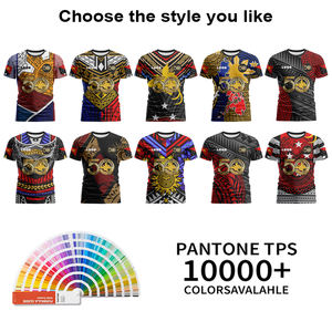 Camiseta de geometría Tribal abstracta de diseño libre Papúa Nueva Guinea Golden Jubilee T-Shirt Resort Team Event Wear - Product Image 2