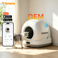 Arenero Inteligente Autolimpiable OEM con Control por App Tuya, Caja de Arena Automática para Gatos, Robot Sanitario para Gatos con Eliminador de Olores
