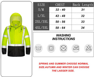 <span class=keywords><strong>Workwell</strong></span> ANSI Klasse 3 Wasserdichte Fleece Gelbe Sicherheitsjacke mit Reflektorstreifen und Anpassbarem Logo für Herren - Product Image 5