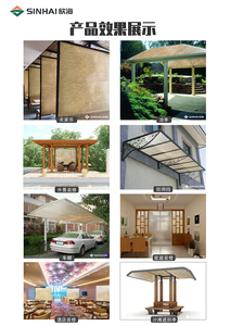 Panneau PC à motif <span class=keywords><strong>bambou</strong></span> en polycarbonate naturel, plaque alvéolaire avec remplissage en roseau pour clôture extérieure décorative et intimité - Product Image 6