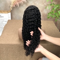 Perruque en cheveux humains vierges bruts vietnamiens 100 % naturels, 30 pouces, qualité 12A, ondulation Water Wave, perruques frontales en dentelle HD 13x4, vente en gros