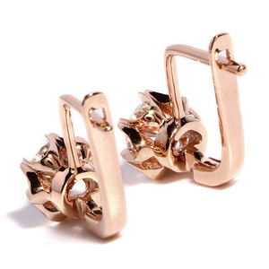 Geometric Ear <b>Cuff</b> for Women Rose Tone Sparkling Stone Fashion Ear Jewelry Daily Wear - Product Image 6