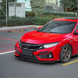 Welta Ready Ship High Quality ABS+PP 2 Piece Black Front <b>Splitter</b> Bumper Lip for 10th for 2016-2021 New Bolt-On - Product Image 6