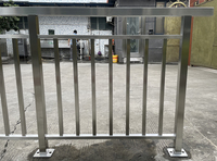 Rampe et balustrade de balcon en acier inoxydable pour extérieur, barre métallique