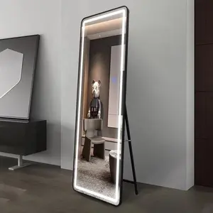 Wholesale Home Decor Aluminum Framed Full Length Body Led Mirror With Led Light Smart Floor Mirror Wall Mounted