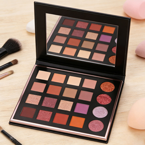 Ready-made Products High Pigment Custom Logo <strong>Eyeshadow</strong> Palette Cosmetics Makeup Glitter and Matte Mixed Color <strong>Dark</strong> <strong>Eyeshadow</strong> - Product Image 5