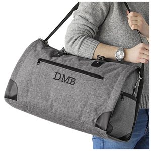 Free sample opulent leather travel bag for clothing Business Oxford <b>Fabric</b> Suit Bag with Handles and Foldover Dress Cover - Product Image 6