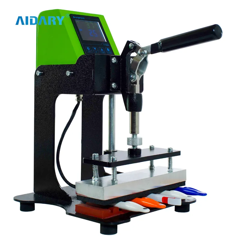 AIDARY 10in1 Pen Transfer Machine Pen Printing CE LCD Display Heat Press Machine Provided Flatbed Printer Press Pen