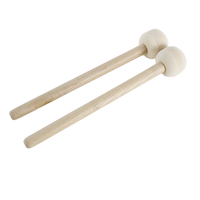 Factory Customs 36 cm Length Long Size Wooden Marching Drum Felt Bass Drumstick Felt Percussion Instrument for Kids