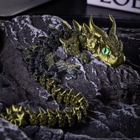 3D Printed Dragon Toy Snake Figure Modèle à Segments Articulés pour Jeu Tactile Décoration d Étagère et Idée Cadeau Créative
