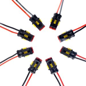 Amp/Tyco Supers eal 1.5 Serie 2-polige Buchse Pigtail 12V Wasserdichtes elektrisches Kabelst ecker kabel 282080-1 - Product Image 1