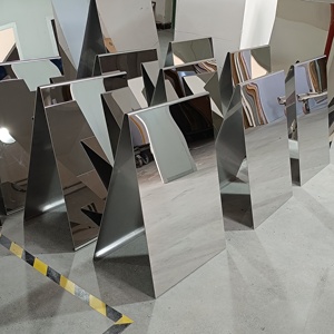 Tùy chỉnh gương một khung dấu hiệu thương mại hai mặt sàn ngoài trời đứng quảng cáo kim loại cà phê cửa hàng gương bảng hiệu - Product Image 5