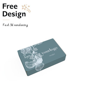 Custom Printed <strong>Red</strong> Rigid Shipping Gift <strong>Boxes</strong> with Embossing Recycled Materials Logo Free Sample for Socks Packaging - Product Image 2