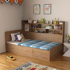 Weiße Eiche Massivholz Schlafzimmer möbel MFC Single Double King Queen Size Kinder bett