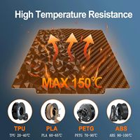 Plaque de construction d'imprimante 3D de remplacement en acier magnétique PEI compatible avec Bambu Lab, Creality, Elegoo