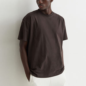 เสื้อทีเชิ้ตเปล่าสะพายไหล่โอเวอร์ไซส์ของผู้ชาย260gsm ผ้าฝ้ายหนาออกแบบได้ตามต้องการ - Product Image 4