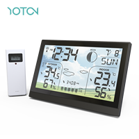 Oferta Especial: Estación Meteorológica Inalámbrica LCD para el Hogar con Sensor Exterior, WiFi, Pronóstico del Tiempo, Reloj RCC DCF, Personalización ODM