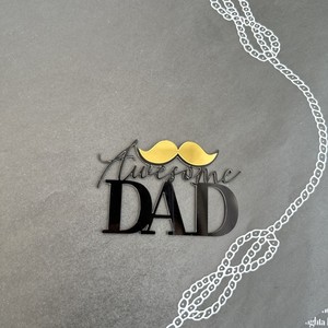 Adorno Acrílico para Pastel de Miel y Dulzura Super Papá, Decoración para el Día del Padre - Product Image 3