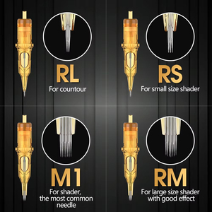 OEM CE Certificación Ambition Glory 20 piezas 0,25-0,3-0,35mm Delineador redondo Shader Magnum Cartucho <span class=keywords><strong>de</strong></span> <span class=keywords><strong>tatuaje</strong></span> Agujas 1RL 3RL 5RL 7RM 9RM - Product Image 4
