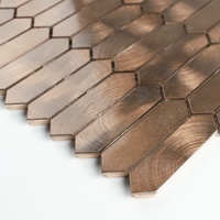 Mosaïque en céramique hexagonale longue en aluminium brossé de l'usine de Foshan pour villas et hôtels