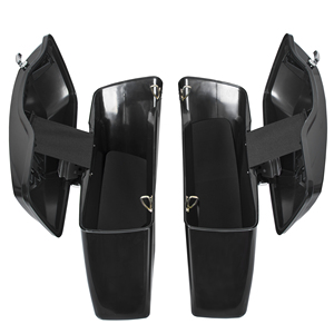 Sacoches de selle dures noires brillantes pour <span class=keywords><strong>Harley</strong></span> <span class=keywords><strong>Road</strong></span> <span class=keywords><strong>King</strong></span> Glide FLHTCH 93-13 - Product Image 4