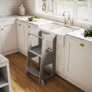 Bois Step up Tabouret D'apprentissage Aide De La Mère Enfants Cuisine Step Tabouret Apprentissage Multi-Purpose Réglable Toddler Standing Tower - Product Image 4