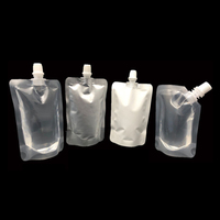 100ml 500ml Réutilisable En Plastique Transparent Bec Liquide Boisson Sac Poche Alcool Poche Anti-Fuite Cap