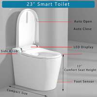 En gros WC intelligent monobloc, design moderne et compact, avec bidet électrique automatique, pour salle de bain résidentielle
