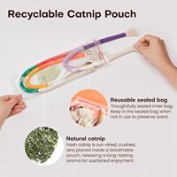Cordes à mâcher en catnip naturel durables, lot de 3, jouets interactifs rechargeables pour tous les chats