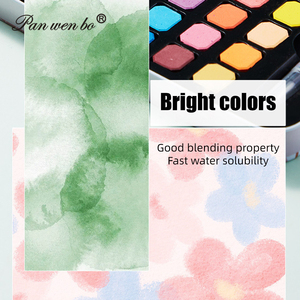 Peinture <span class=keywords><strong>aquarelle</strong></span> solide concentrée Panwenbo 36/48 couleurs, soluble dans l'eau, pour l'ombrage, en boîte métallique, pigments solides - Product Image 6