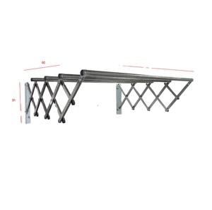 Porte-vêtements extensible mural en acier inoxydable MR-VP4-25 pour grande famille, pour le nettoyage et les chaussures - Product Image 1