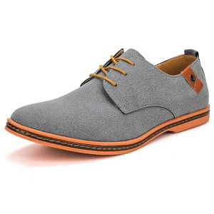 Abito da <span class=keywords><strong>uomo</strong></span> Derby uniforme Oxford <span class=keywords><strong>scarpe</strong></span> basse con lacci in microfibra pelle scamosciata formale punta rotonda da lavoro traspirante - Product Image 3